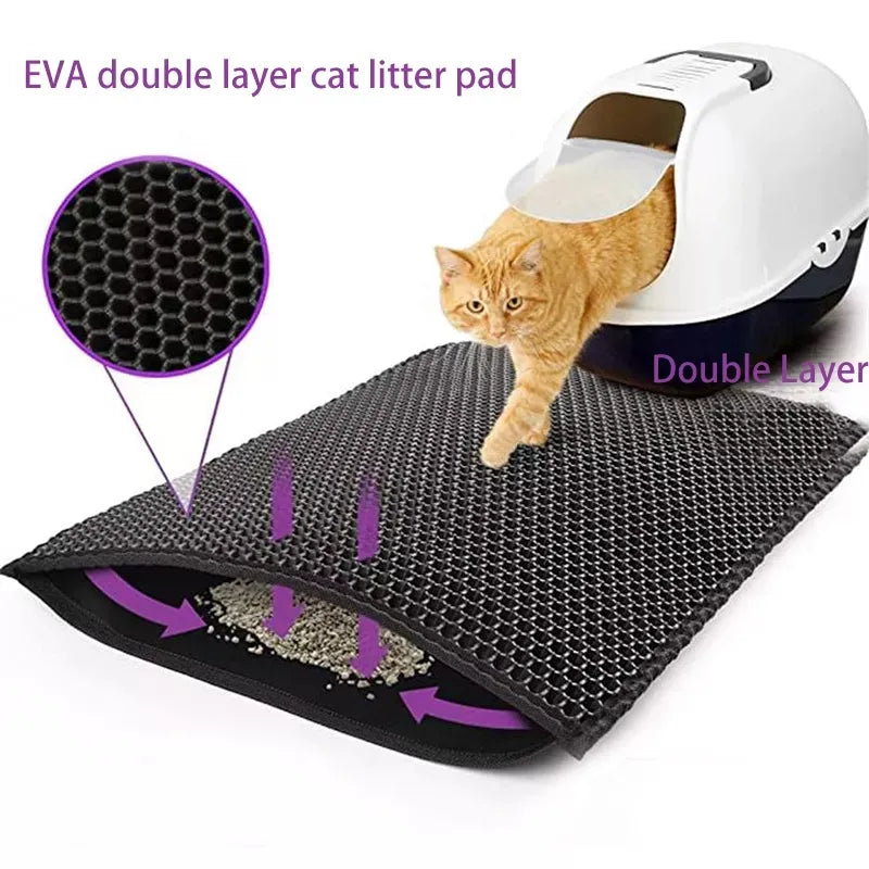 Double cat litter mat hotsell